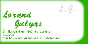 lorand gulyas business card